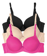 Cargar imagen en el visor de la galería, Pack 3 Brasier Doble Push Up, Aumenta Hasta 2 Tallas