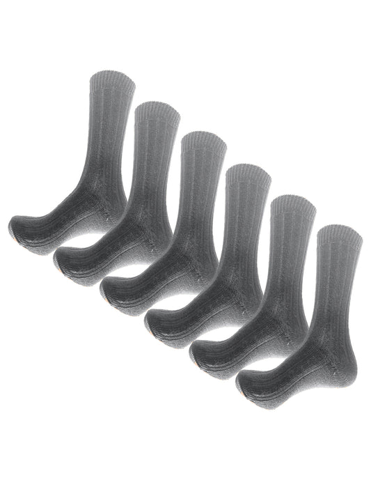 Paquete con 6 pares de Calcetines Escolares Juveniles Para Hombre Talla 14 A 19 Años