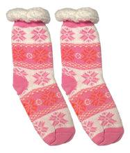 Cargar imagen en el visor de la galería, Calceta Navideña Con Borrega Y Antiderrapante Para Mujer