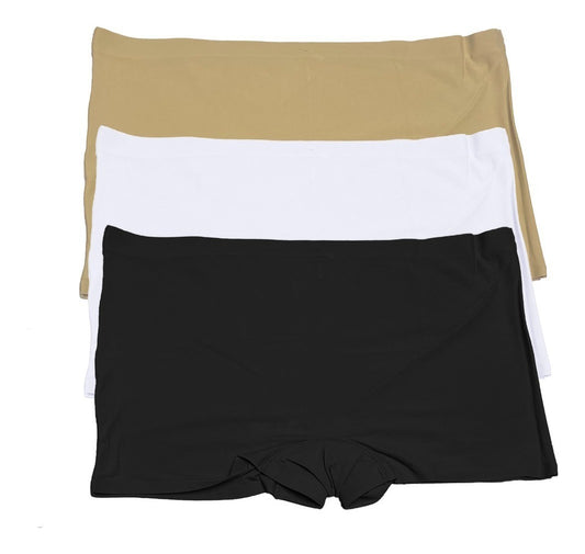 Boxer Sin Costuras (invisible) Pack 3 Pzas Negro Nude Blanco