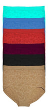 Cargar imagen en el visor de la galería, Pantaleta Tallas Extras 40-52, Paq 6 Pzas En 6 Difer Colores