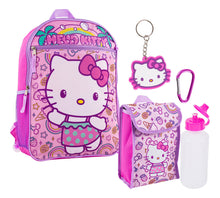 Cargar imagen en el visor de la galería, Set De Mochila Con Lonchera, Llavero, Bote Y Clip De Tu Personaje Favorito