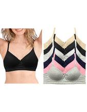 Cargar imagen en el visor de la galería, Brassier Sin Varilla B Y C, Pack 6pzas, 6 Dif Colores 65061