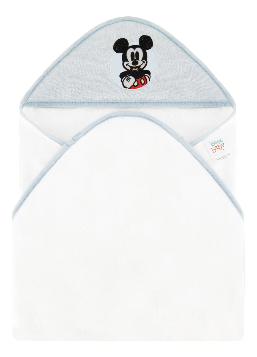 Set De Toalla De Baño Con Capucha Y 5 Toallitas Mickey Mouse