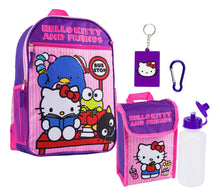Cargar imagen en el visor de la galería, Set De Mochila Con Lonchera, Llavero, Bote Y Clip De Tu Personaje Favorito