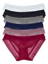 Cargar imagen en el visor de la galería, Tanga Sexy Encaje Mujer Pack De 6 Pzas, 6 Colores Diferentes