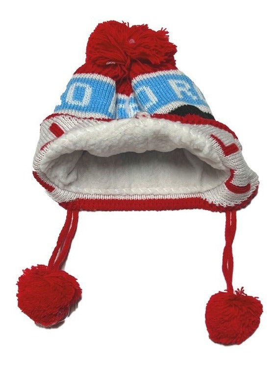 Pack con 6 Gorros Pompón Y Borrega Para Niño Y Niña Talla 4 A 8 Años
