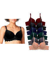 Cargar imagen en el visor de la galería, Brassier Con Encaje, Pack 6 Piezas / 6 Colores