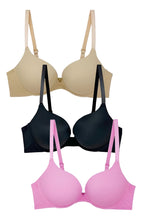 Cargar imagen en el visor de la galería, Pack 3 Brasier Doble Push Up, Aumenta Hasta 2 Tallas