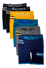 Cargar imagen en el visor de la galería, Boxer Largo Biker Microfibra Hombre, Paquete De 6 Pzas