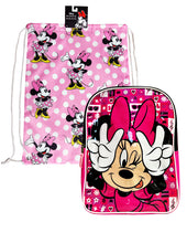 Cargar imagen en el visor de la galería, Set De Mochila Infantil Con Morral Mickey Minnie Mouse