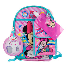 Cargar imagen en el visor de la galería, Mochila Escolar Minnie Mouse Set Con 5 Piezas