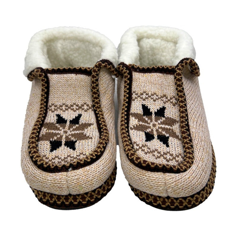 Pantufla Con Suela De Goma Y Borrega