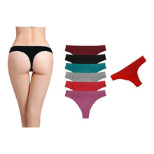 Cargar imagen en el visor de la galería, Tanga Sexy De Licra Para Mujer Pack Con 6 Pzas - Unitalla