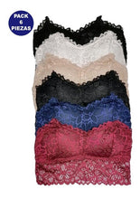 Cargar imagen en el visor de la galería, Sexy Bralette Encaje Pack Con 6 Piezas En 6 Diferentes Color