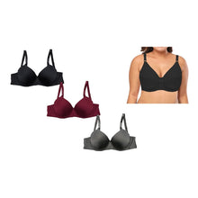 Cargar imagen en el visor de la galería, Brasier Copa Doble Dd Paquete 3 Piezas