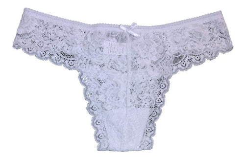 Panty Sexy De Encaje Pack De 6 Pzas Con 6 Colores Diferen