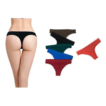 Cargar imagen en el visor de la galería, Tanga Sexy De Licra Para Mujer Pack Con 6 Pzas - Unitalla