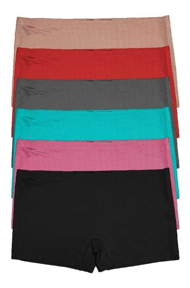 Boxer Sin Costuras (invisible) Pack 6 Pzas Difer Colores