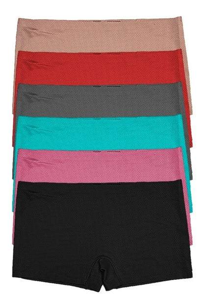 Boxer Sin Costuras (invisible) Pack 6 Pzas Difer Colores