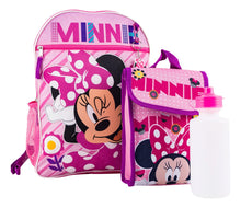 Cargar imagen en el visor de la galería, Set De Mochila Con Lonchera, Llavero, Bote  Y Clip De Tu Personaje Favorito
