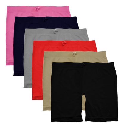 Pack 6 Boxer Largo Niña Escolar con 6 Diferentes Colores