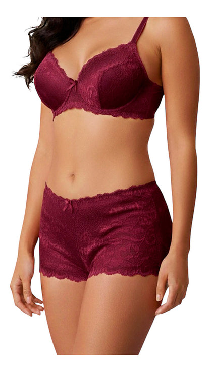 Conjunto Sexy De Brasier Y Cachetero De Encaje