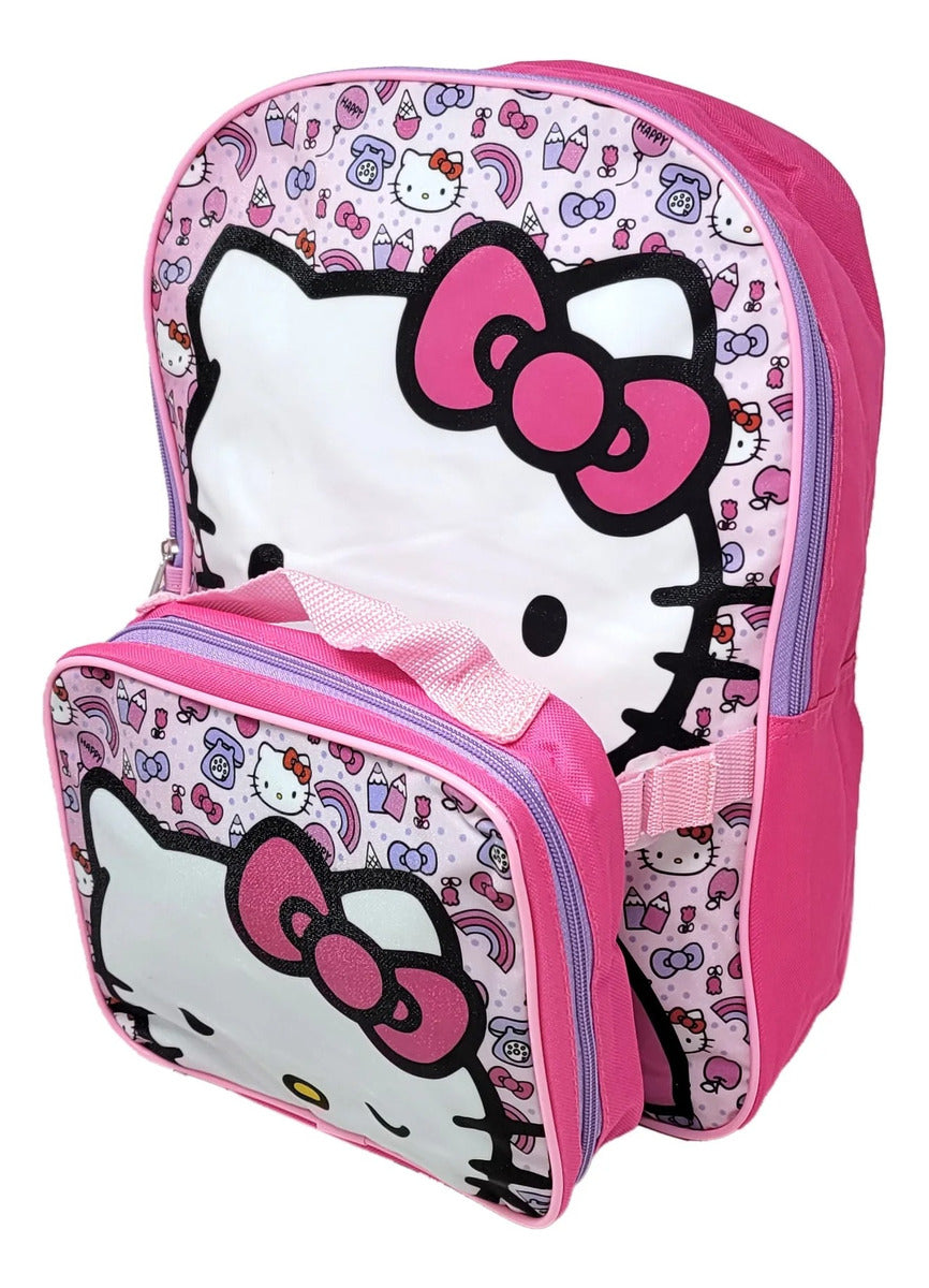 Set De Mochila Y Lonchera De Tu Personaje Favorito Rosa Chicle Estampado