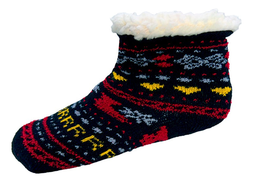 3 Pares de Calcetines Navideños Infantiles Con Borrega Y Antiderrapente