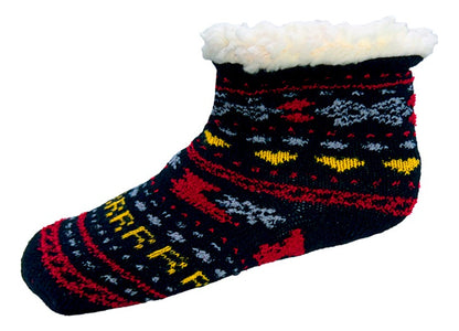3 Pares de Calcetines Navideños Infantiles Con Borrega Y Antiderrapente