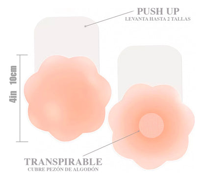 1 Par de Pezoneras Push Up Reutilizables Invisible