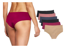 Cargar imagen en el visor de la galería, Pantaleta Sin Costuras (invisible) Pack 6 Pzas 3negro/3camel
