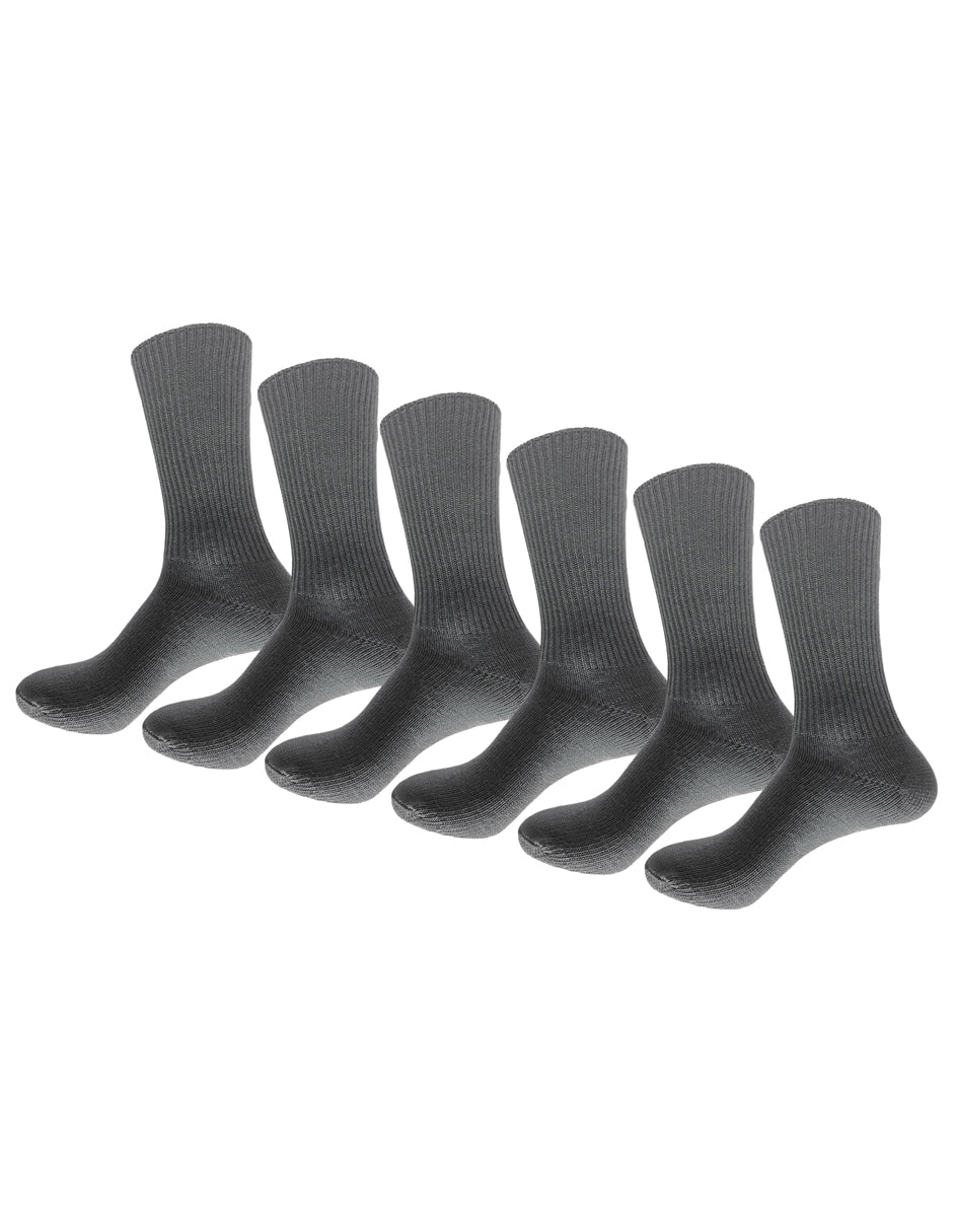 Paquete con 6 pares de Calcetines Escolares Juveniles Para Hombre Talla 14 A 19 Años