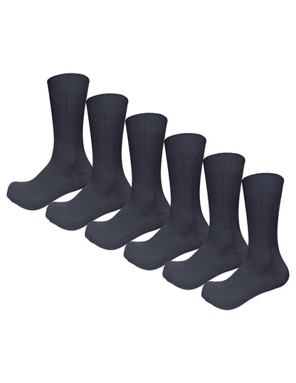 Pack con 6 pares de Calcetines Escolares Juveniles Para Hombre Talla 14 A 19 Años