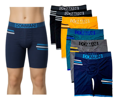 Boxer Largo Biker Microfibra Hombre, Paquete De 6 Pzas