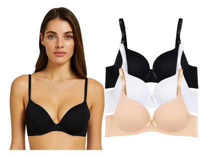 Pack 3 Brasier Push Up o Doble Push Aumenta Hasta 2 Tallas