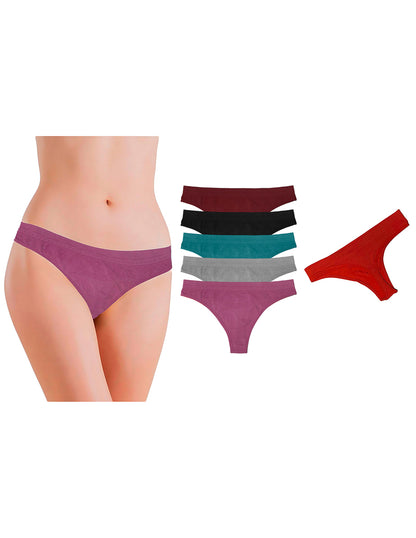 Tanga Dama Licra Paq 6 Piezas, 6 Diferentes Colores