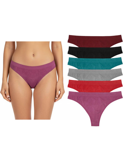 Tanga Sexy De Licra Para Mujer Pack Con 6 Pzas - Unitalla