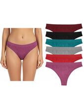 Cargar imagen en el visor de la galería, Tanga Sexy De Licra Para Mujer Pack Con 6 Pzas - Unitalla
