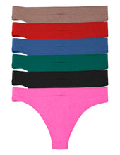 Cargar imagen en el visor de la galería, Tanga Sexy De Licra Para Mujer Pack Con 6 Pzas - Unitalla

