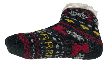3 Pares de Calcetines Navideños Infantiles Con Borrega Y Antiderrapente