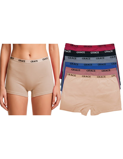 Paquete Con 6 Pantaletas Completa De Algodón
