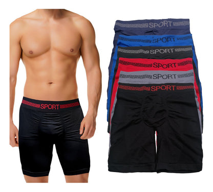 Boxer Largo Biker Microfibra Hombre, Paquete De 6 Pzas