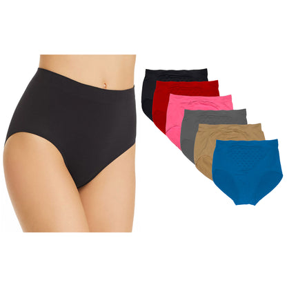Pantaleta Tallas Extras 40-52, Paq 6 Pzas En 6 Difer Colores