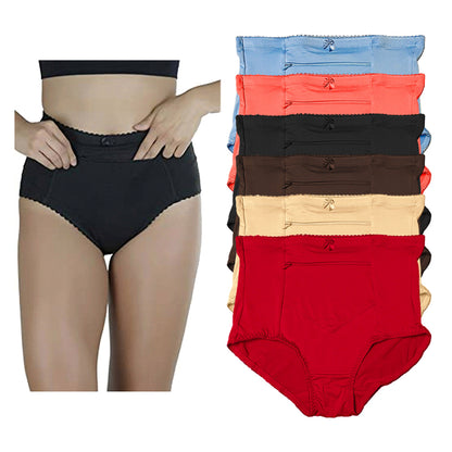 Paquete con 6 Pantaletas Con Cierre O Bolsas con 6 Colores Diferentes