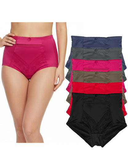 Paquete con 6 Pantaletas Con Cierre O Bolsas con 6 Colores Diferentes