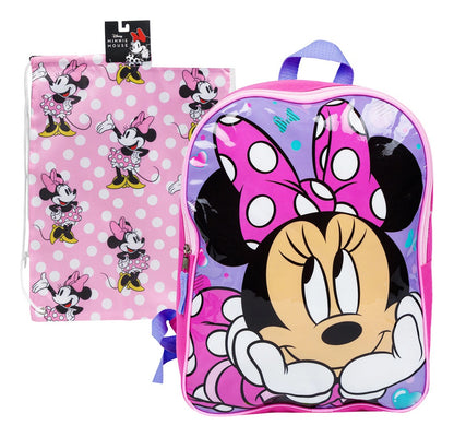Set De Mochila Infantil Con Morral Mickey & Minnie Mouse