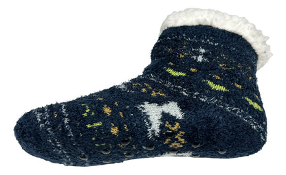 3 Pares de Calcetines Navideños Infantiles Con Borrega Y Antiderrapente