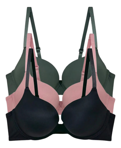 Pack 3 Brasier Push Up o Doble Push Aumenta Hasta 2 Tallas