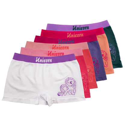 Boxer Licra Niña, Paquete 6 Piezas, 6 Diferentes Colores